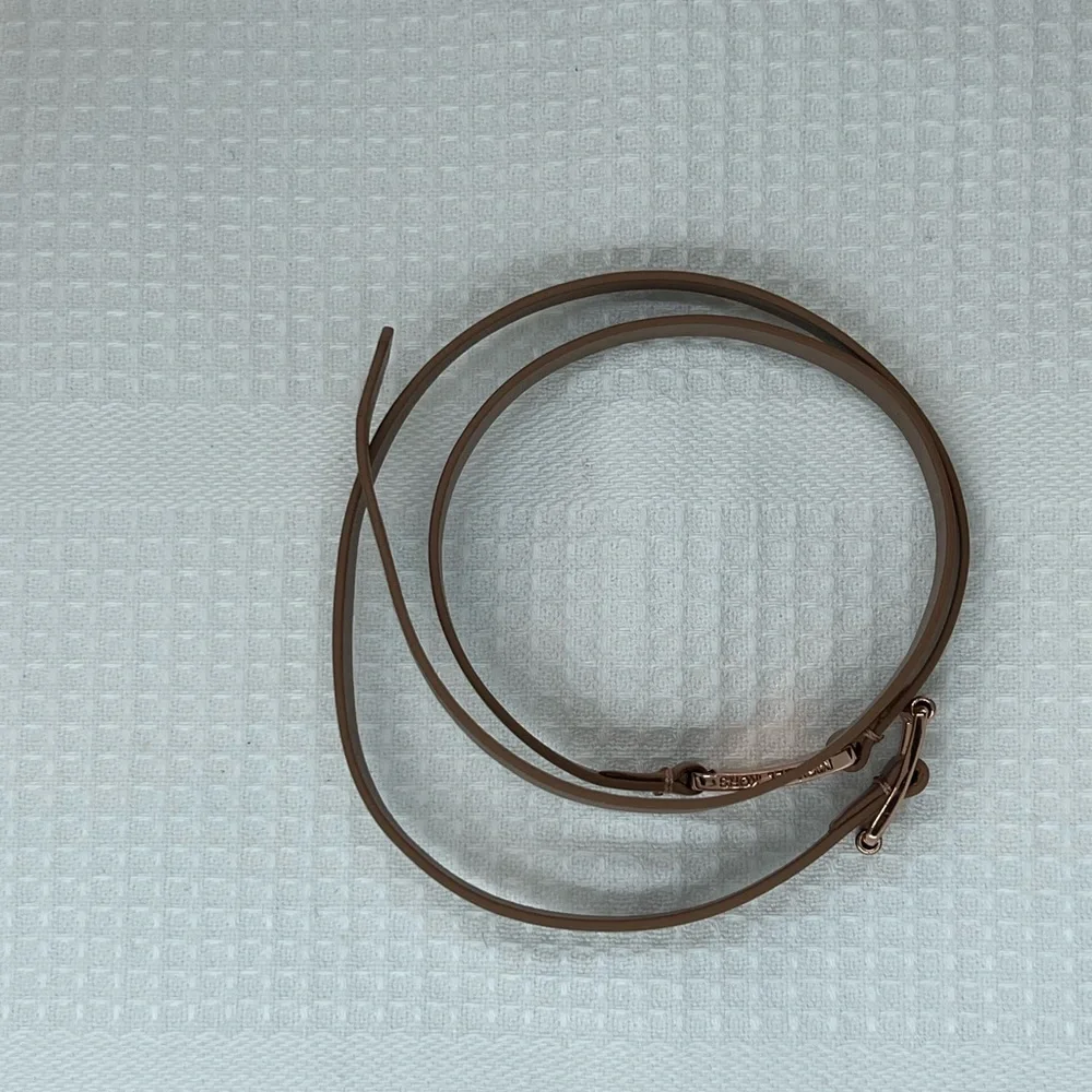 NWOT💍 Michael Kors Leather Double Wrap Bracelet Tan/Rose Gold